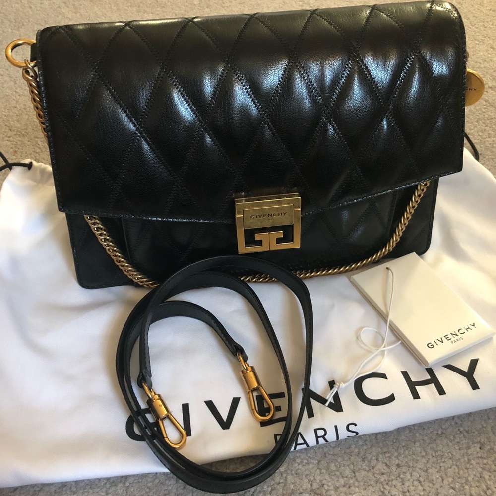 NWT Black Givenchy Medium GV3 Leather Bag
